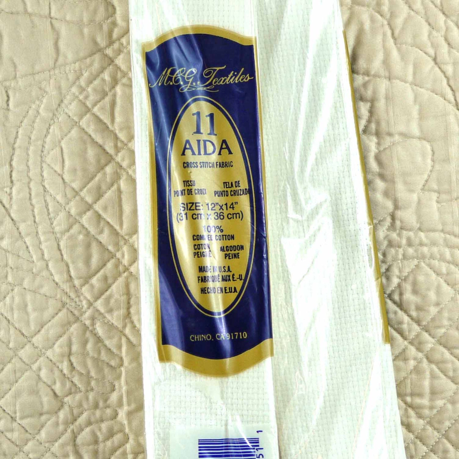 White 11 count Aida Cross Stitch Cloth Cotton by DartingDogCrafts