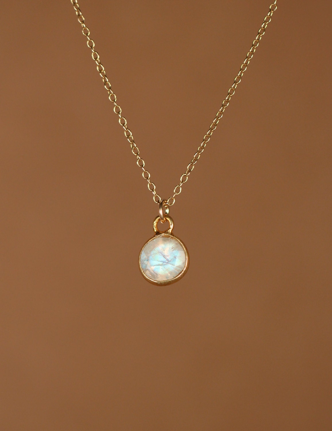 Moonstone necklace gold moonstone june birthstone tiny