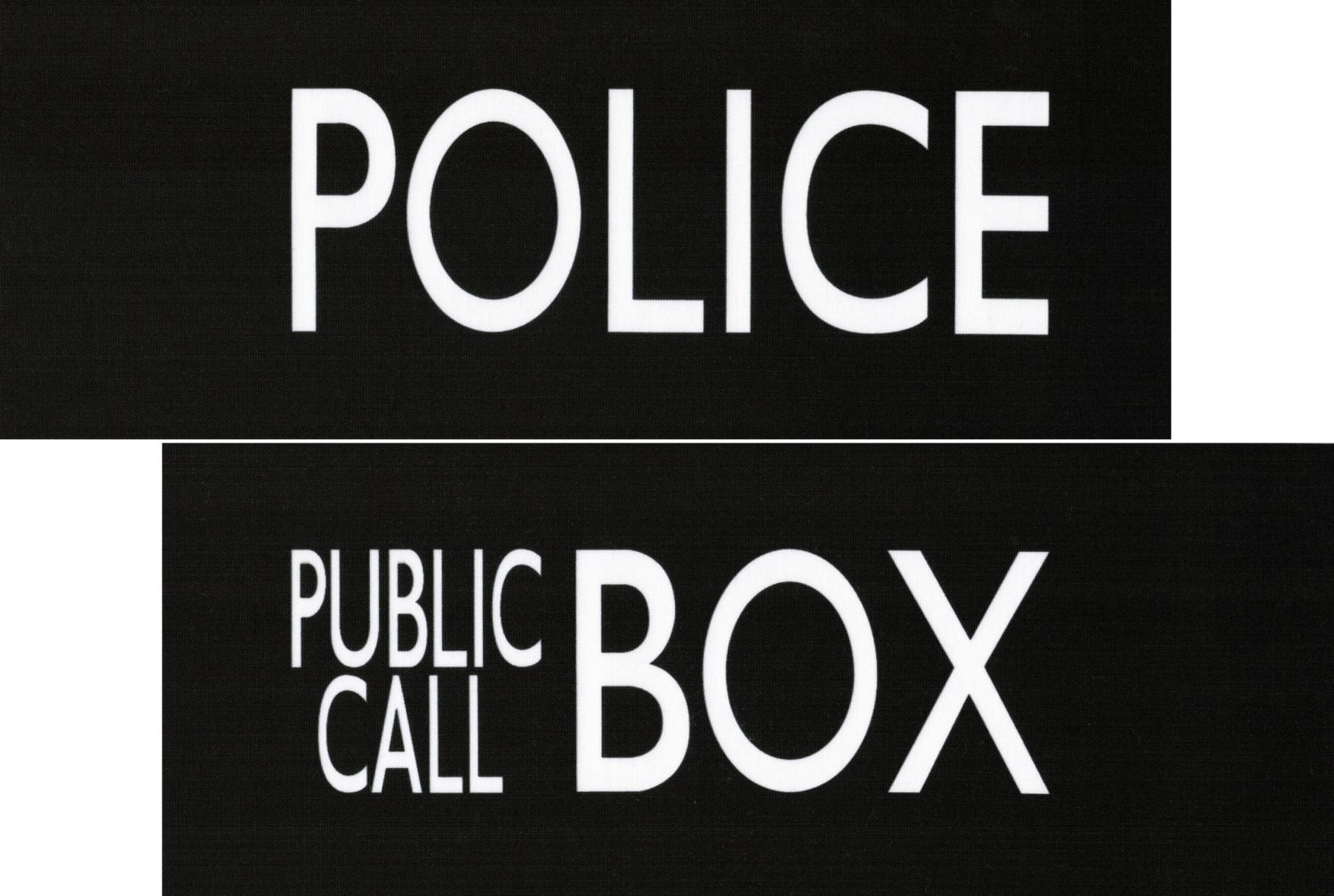 TARDIS Sign Fabric Split Police Public Call Box For Doctor