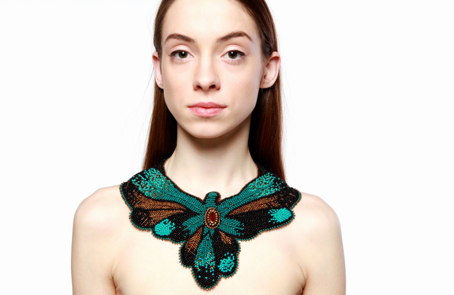massive statement necklace collar embroidered jewelry seed ... (1500 x 975 Pixel)
