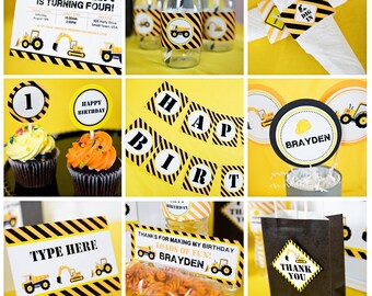 Construction Party Decorations - Construction Birthday Party - Instant Download - Dump Truck - Builder Birthday Party by Printable Studio
