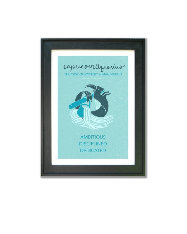 capricorn aquarius cusp print astrological cuspian art capricorn aquarius cusp print astrological cuspian art