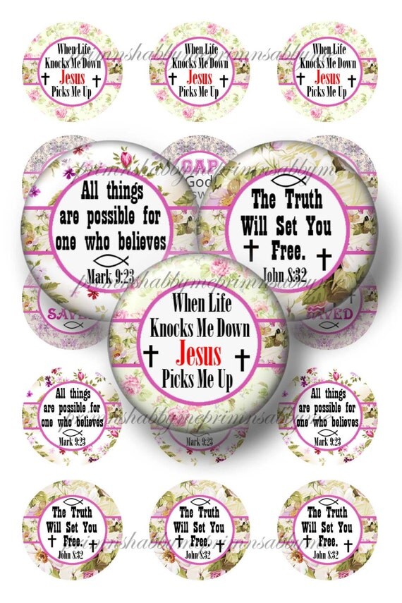 CHRISTIAN JESUS Bible Verses Bottle Cap Images1 Inch