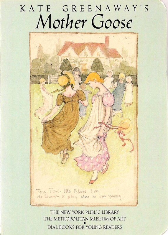 VINTAGE KIDS BOOK Kate Greenaway's Mother Goose Book 2 Board Book