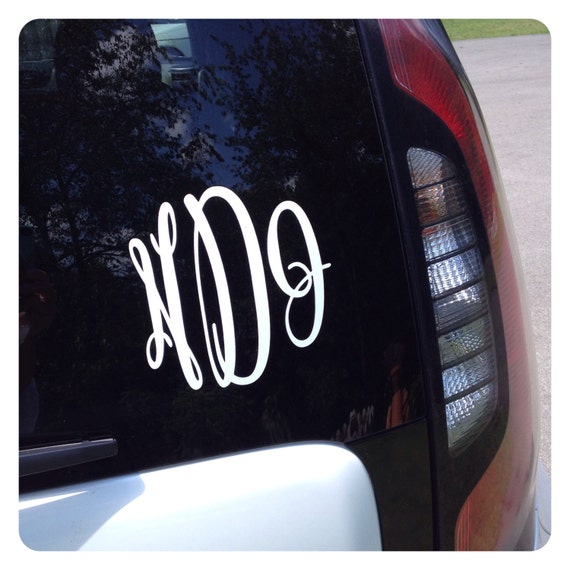 Vinyl Car Monogram Decal by BurlapBlingHandmade