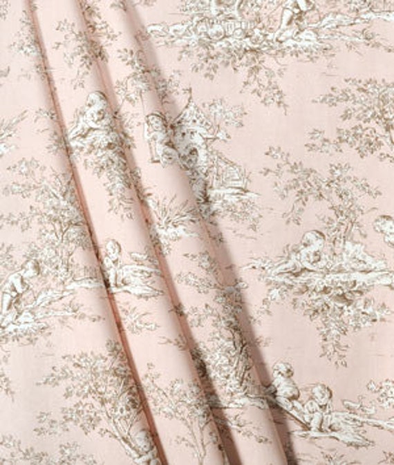 Blush Pink Central Park Toile Curtains / by MiaBellaPillowCo