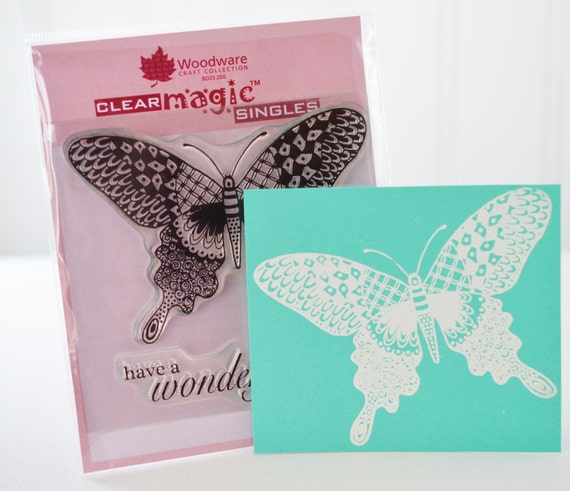 Butterfly Zentangle Clear Stamp