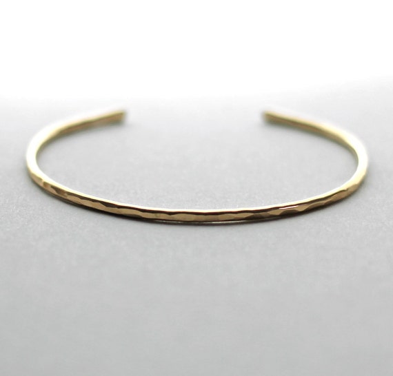 Gold Cuff Bracelet 14K Gold Fill Thin Gold Cuff Minimal