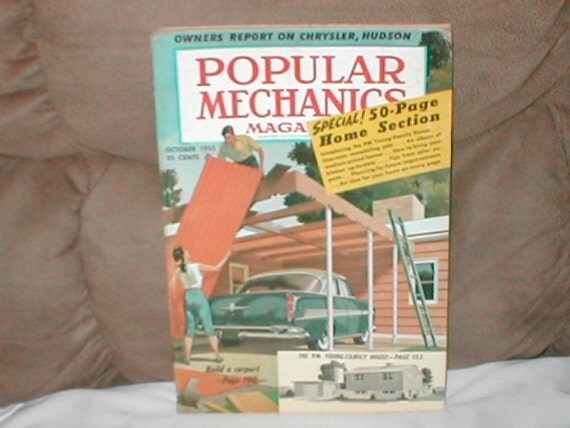 Vintage Popular Mechanics Magazine October 1955 By Boosmommy