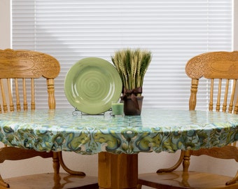 Fitted SQUARE/ROUND Tablecloth - Wipeable & Washable, BPA Free Laminated Cotton - Choose Your Print