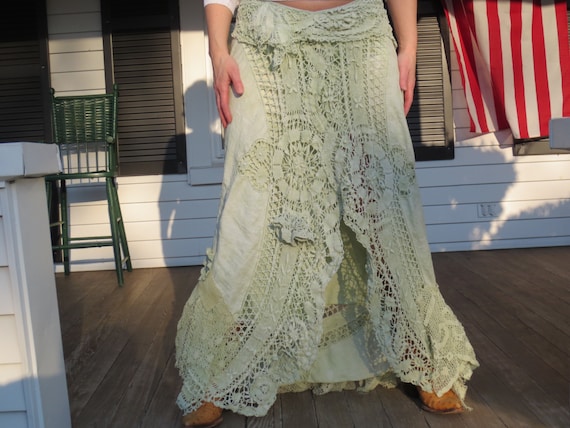 Lace Bohemian Mermaid Long Skirt made in the USA