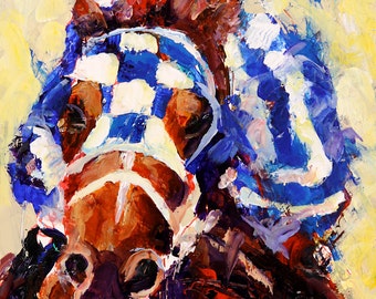 Secretariat Art Print of Original Acrylic Painting 8x10