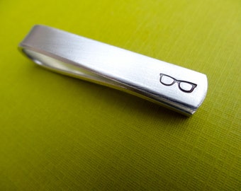 Glasses Tie Bar - Custom Tie Clip