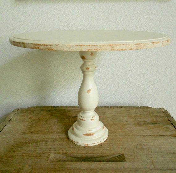 10  inch  wood cake  stand  pedestal  choose your color Wedding 