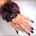 CLEARANCE Thai Silk and Ribbon Trim Dancing Steampunk Gypsy Cuff Bracelet
