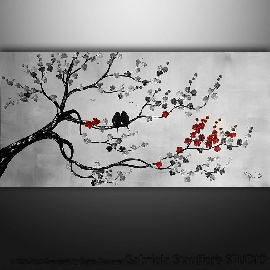 Abstract Painting Birds Painting Abstract Art Tree