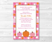Fall Pumpkin Baby Shower Invitation / Pink Pumpkin / PRINTABLE Il_170x135