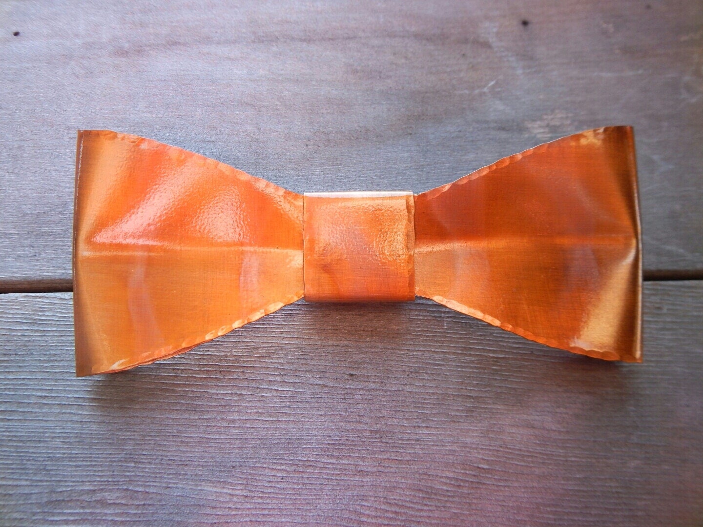 Orange Bow Tie Hammered Copper Bow Tie Metal Bow Tie