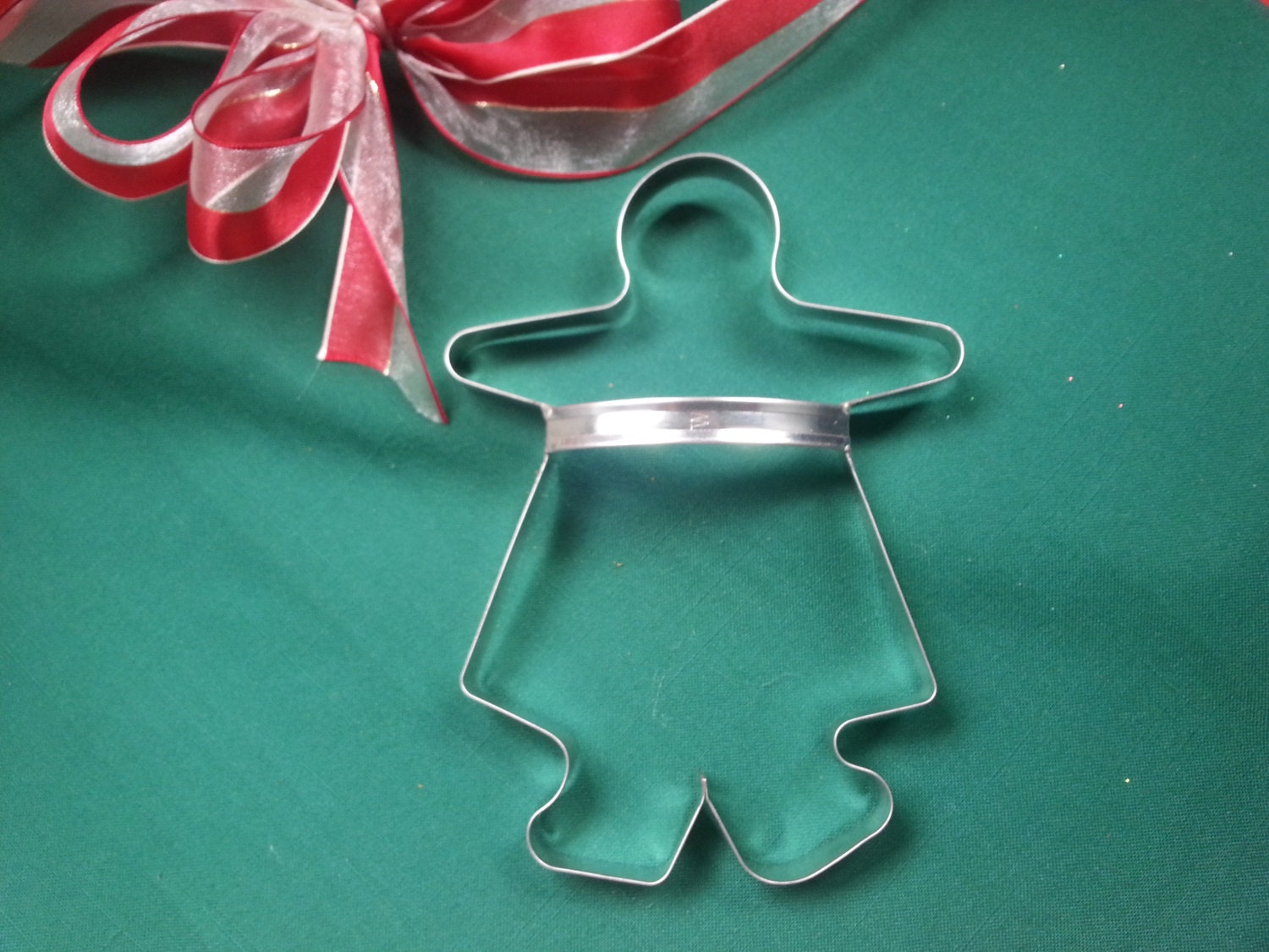 Large Gingerbread Girl Cookie Cutter 7 Inch Primitive Folk Art