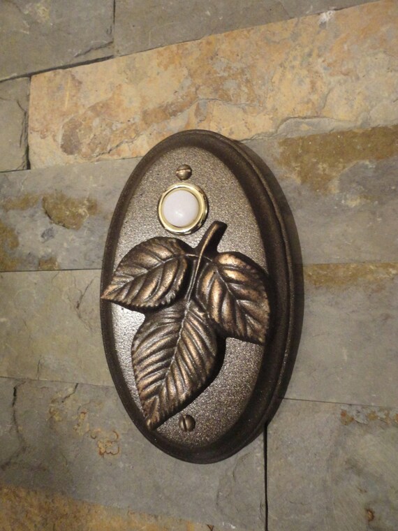 Nature Inspired Wired Doorbell Plate with Light Up Button