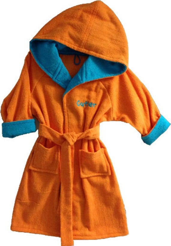 Handmade Child's Terry Bathrobe by bibsandblankies on Etsy