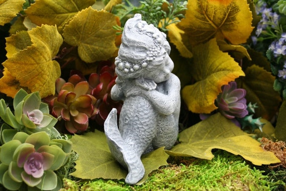 Little Mermaid Garden Statue Merissa Concrete by PhenomeGNOME
