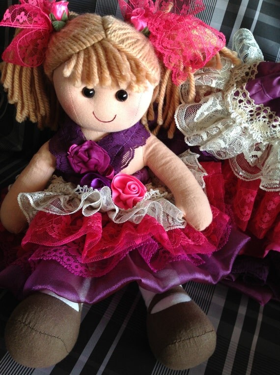Flower girl doll gift LOLLY BONBONS 13 INCH rag doll dressed