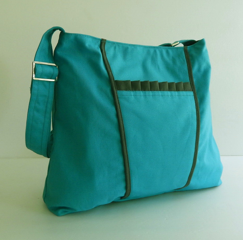 teal color bag