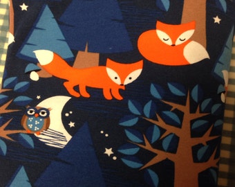 Lillestoff Night Fox Cotton Knit Fabric 1/2 Yard