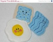 Christmas in July Sale Easter Basket fun Smiley sunrise blue breakfast felt pretend food Il_170x135