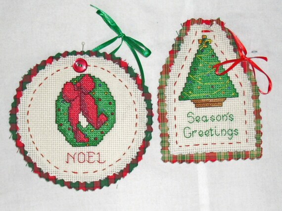Counted Cross Stitch Christmas Ornaments by acraftingheart on Etsy