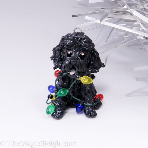 cockapoo ornament black christmas lights by themagicsleigh cockapoo ornament black christmas lights by themagicsleigh