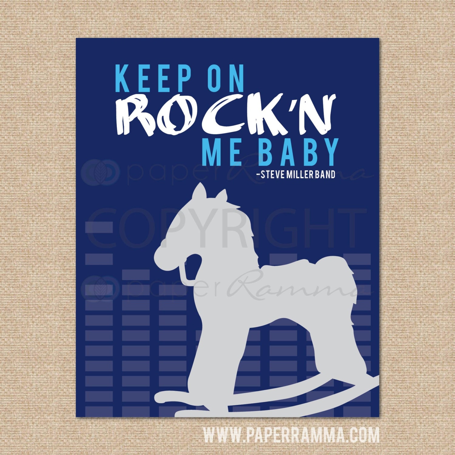 Keep on Rockin me baby // Rock and Roll Nursery / Kids Room