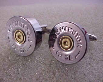 Shotgun Shell Cuff Links Remington 12 Gauge Shotgun Shell Recycled Repurposed