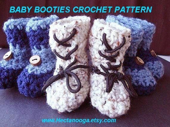 Items similar to Crochet booties Pattern - Crocheted ...