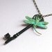 Skeleton Key/ Dragonfly Necklace
