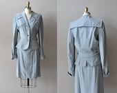 Cloud Fare suit â€¢ wool 1940s suit â€¢ vintage 1950s suit