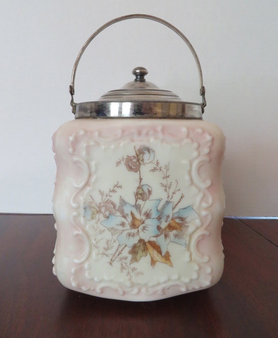 Antique Wave Crest Biscuit Cracker Jar by apickerseye on Etsy