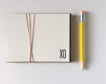 XO Letterpress Note Cards Thank You Stationery Stationary Salutations