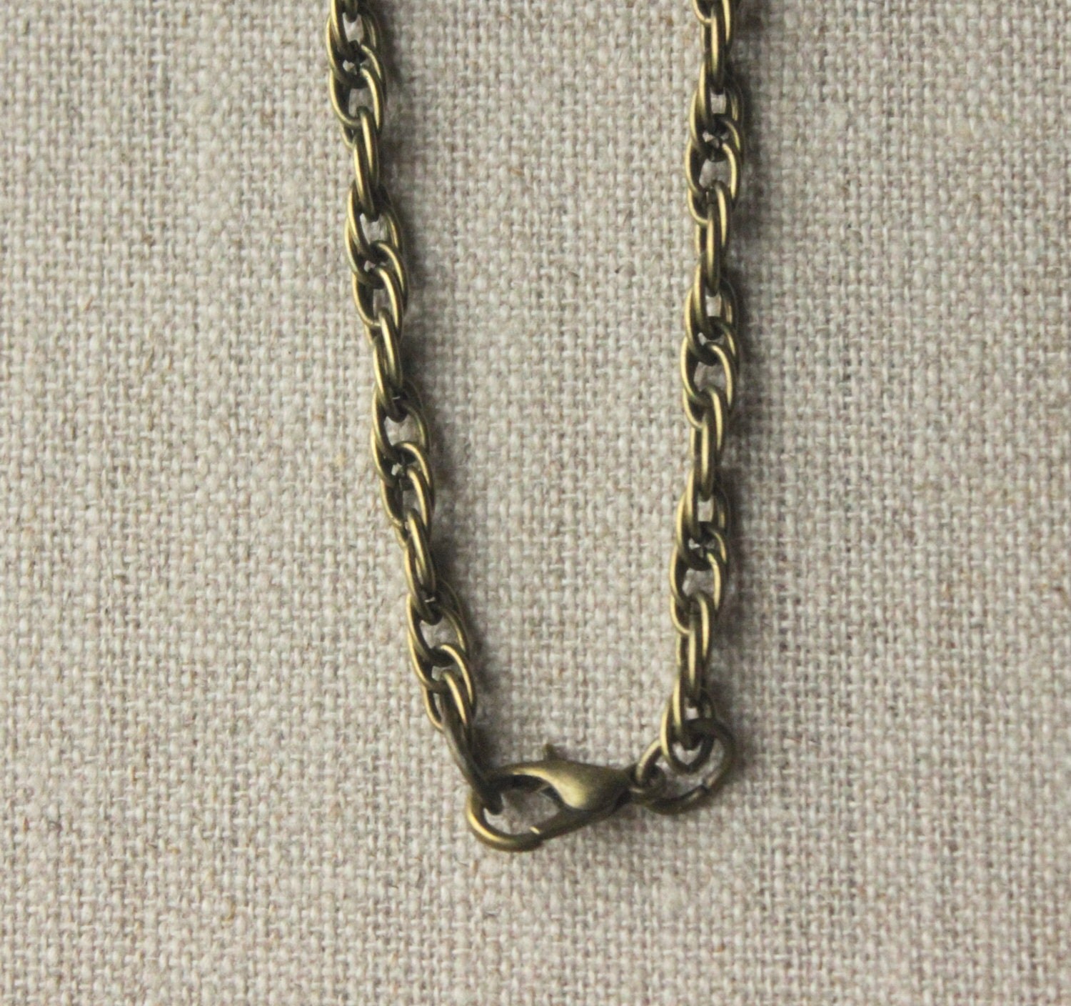 Mens bronze chain necklace Antiqued brass chain 5mm by acanthusjd