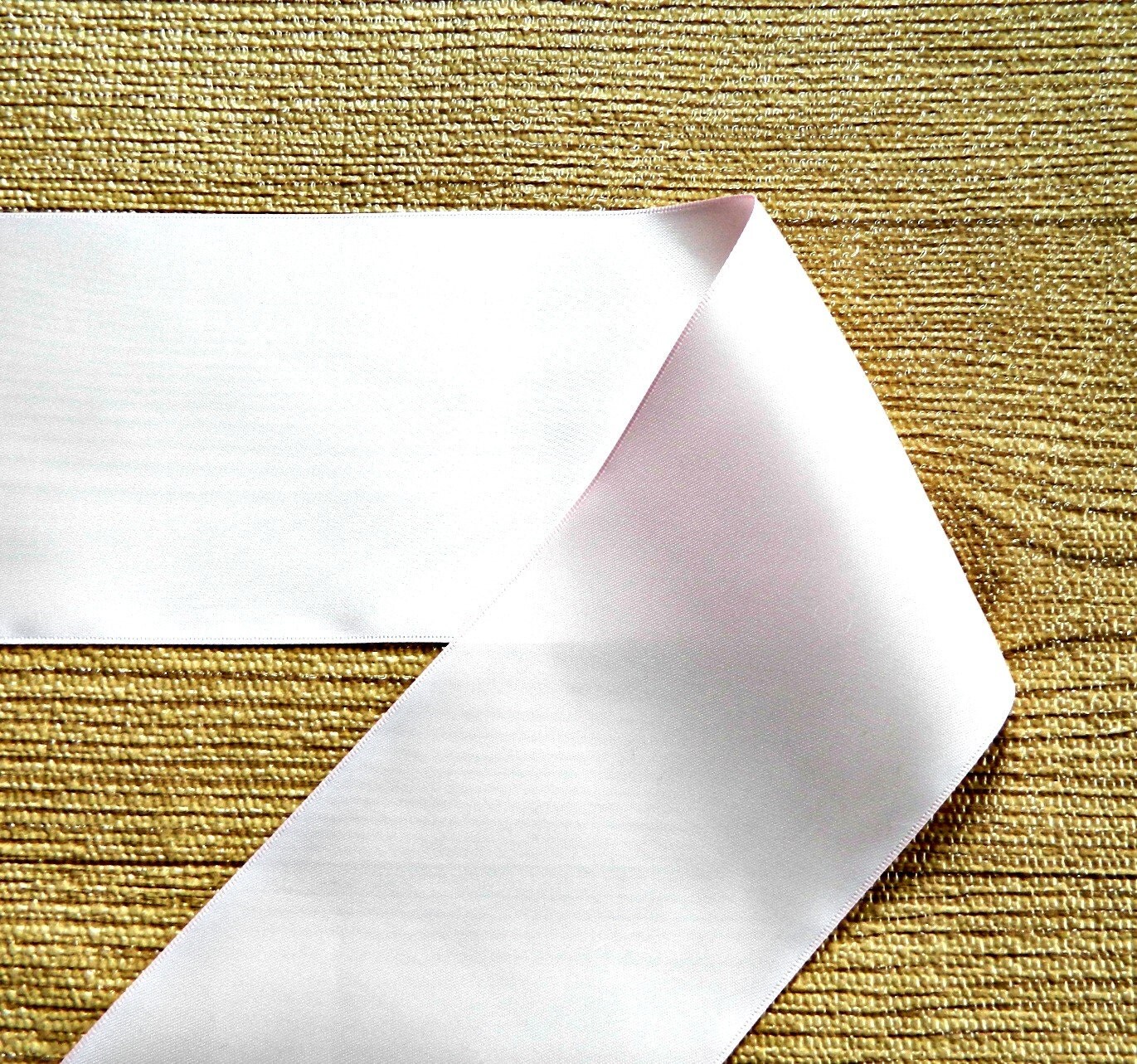 double faced 4 inch wide satin ribbon shown in light pink double faced 4 inch wide satin ribbon shown in light pink