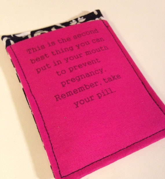 Witty Birth Control Pill Sleeve Pill Travel by destinationhandmade