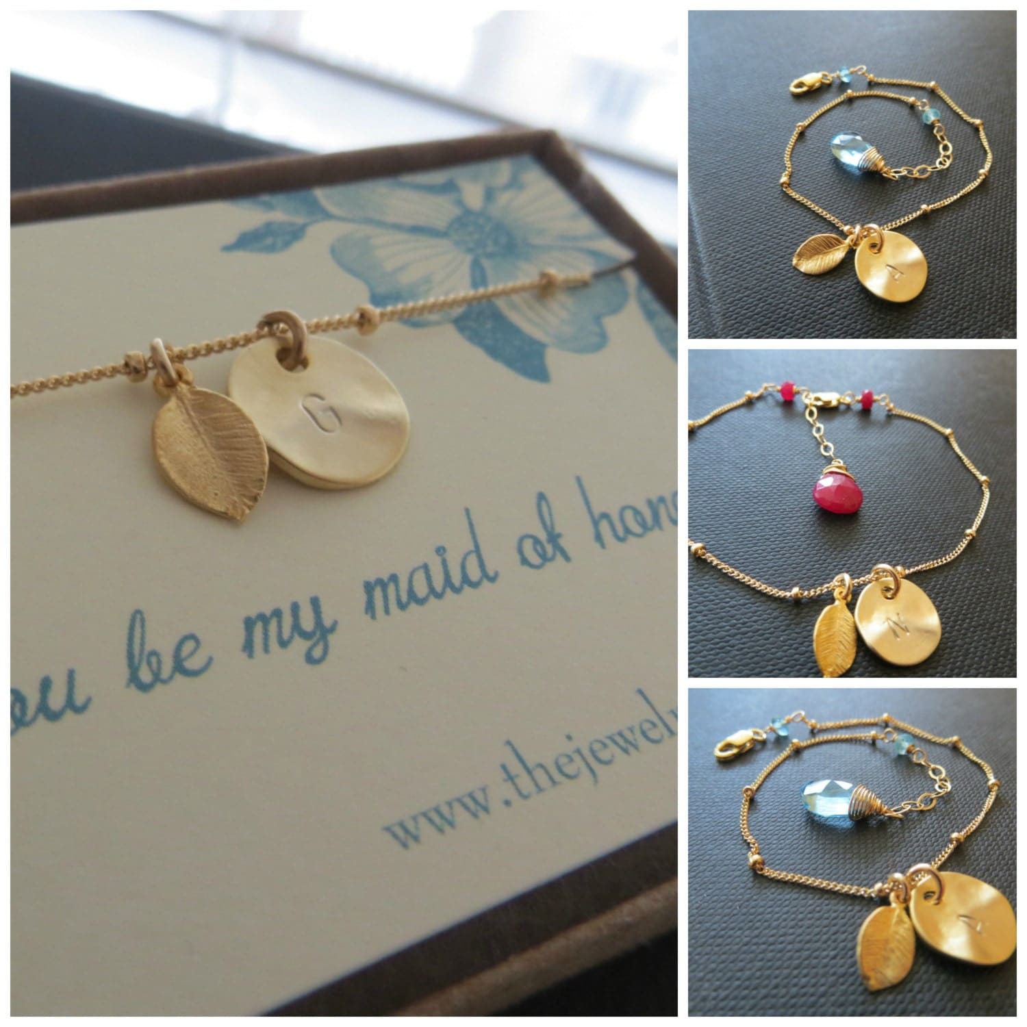 Maid of Honor gift personalized jewelry matron of honor
