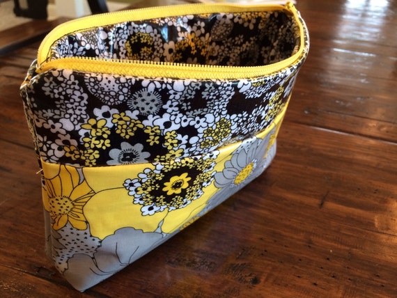 Oil cloth cosmetic bag