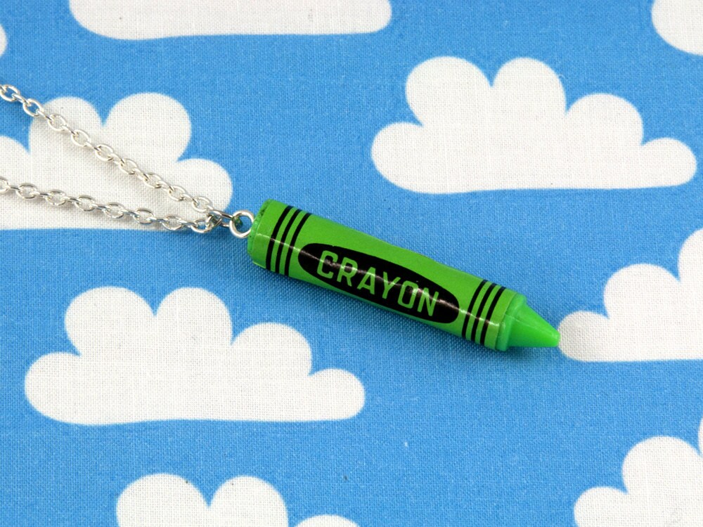 Green Crayon Necklace