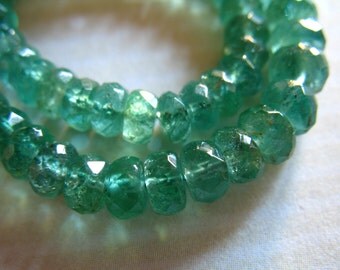 Shop Sale.. 10 25 50 pcs, EMERALD RONDELLES Beads, Luxe AAA Zambian Emeralds, 3.5-4.5 mm, Larger, may birthstone bridal holidays 40 solo
