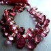 Pink quartz faceted pear briolette-