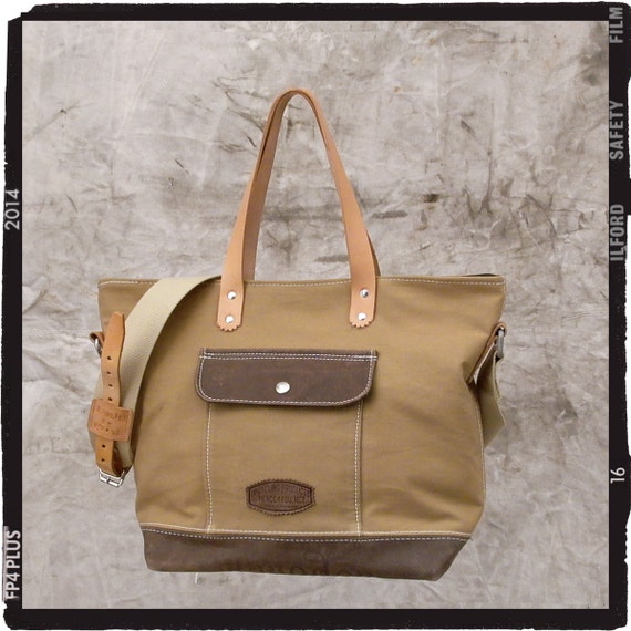 French Army Tent Tote Bag // Recycled and by peace4youBAGS