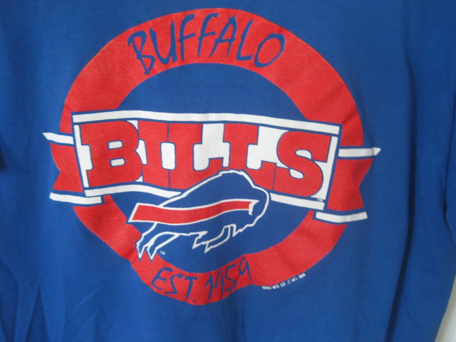 Vintage Mens Authentic 1989 Buffalo Bills NFL Blue