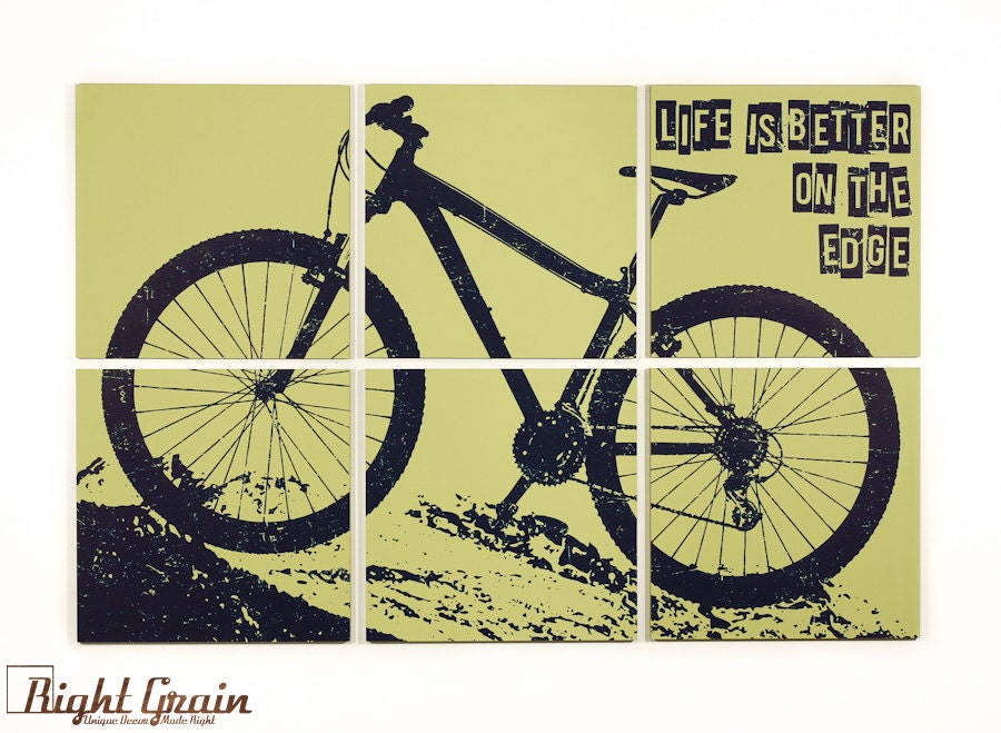 Mountain Bike Wall Art Large 24x36 Custom Made by RightGrain